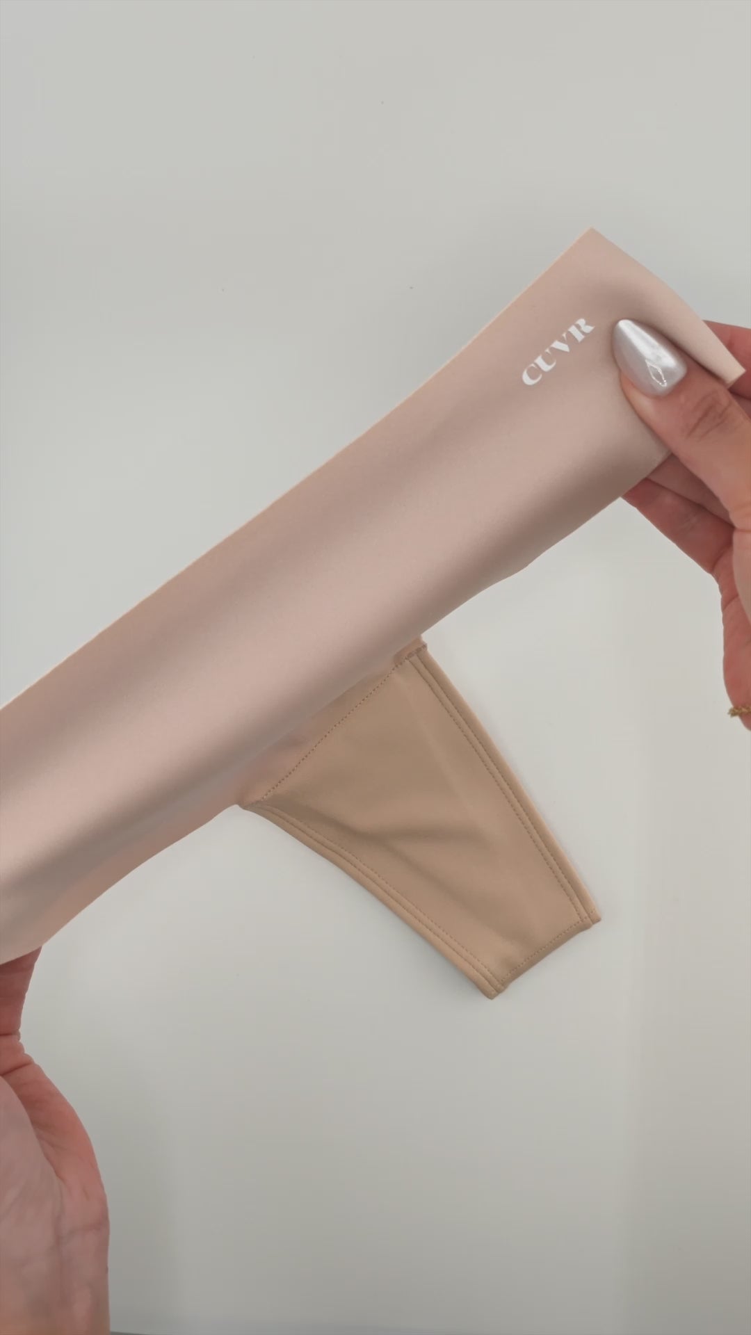 Wide Gusset Camel Toe Proof Thong Underwear - High Rise - Desert Sand product image
