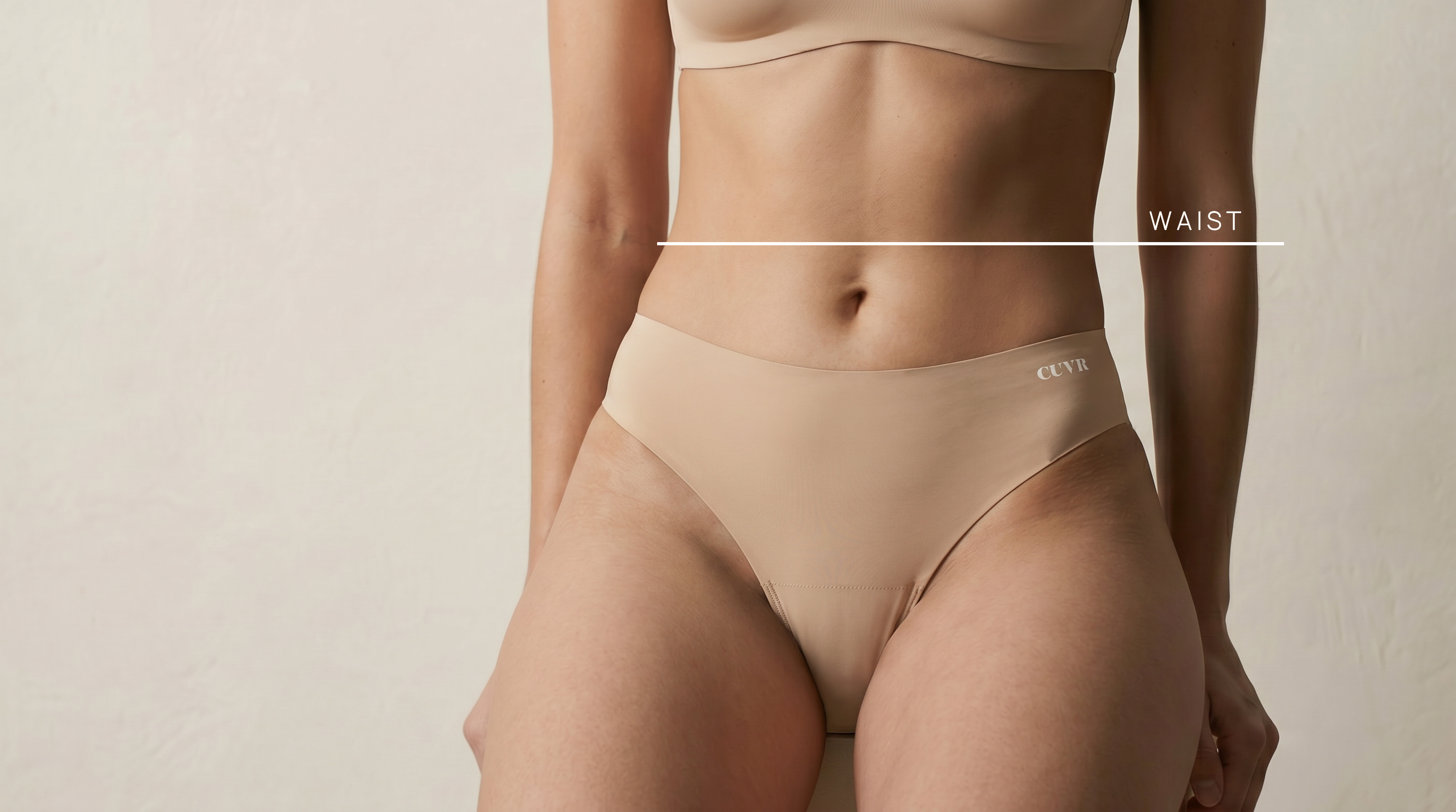 CUVR size guide waist measurement hero image